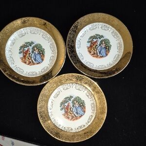 22 K Gold Decortive Dessert plates.